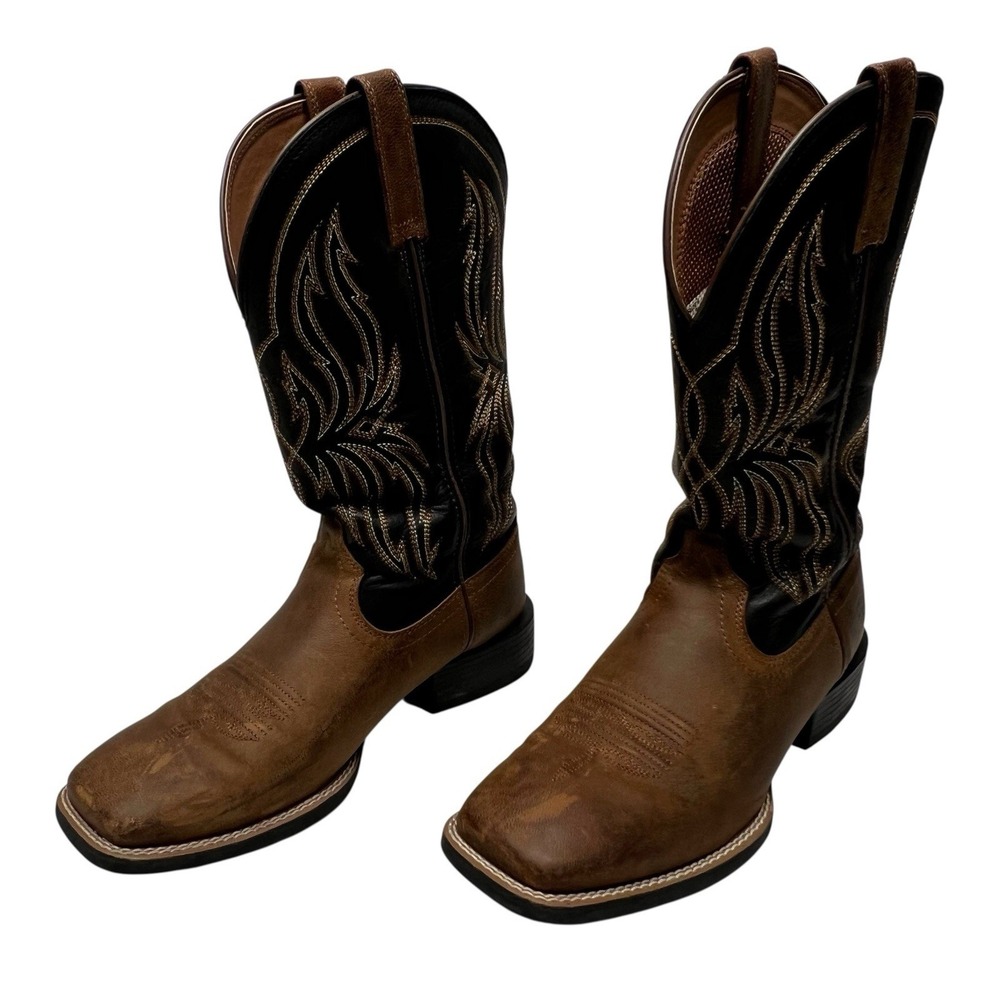 Ariat Brown and Black Cowboy Boots